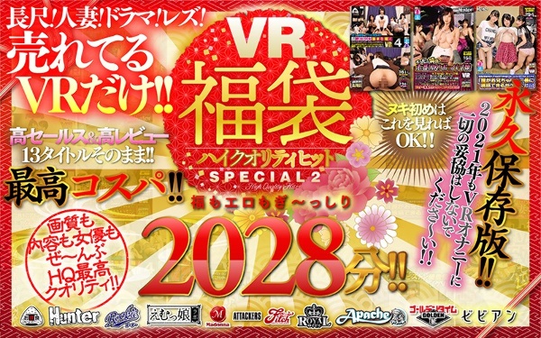 【VR福袋！】ハイクオリティヒットSPECIAL2 人気11メーカー13タイトルノー編集でドドーンと大放出2028分！！