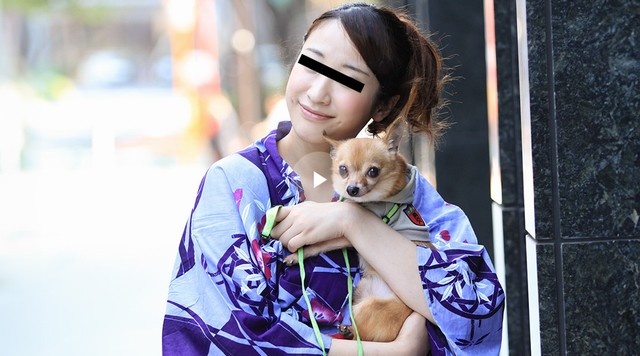 犬の散歩中に犬好きな浴衣美人をナンパゲット！