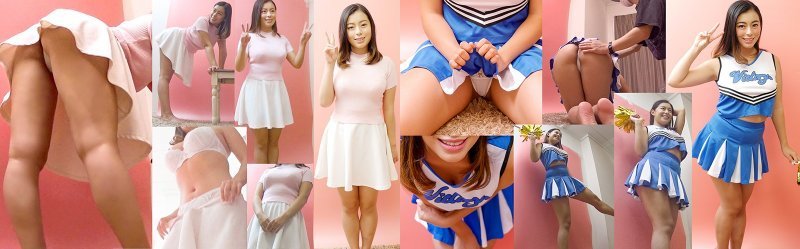 Amateur Skirt in Home at a Personal Photo Session vol.007 Cheerful Cheerleader ☆ Costume ☆ Active JD Model Hikaru-chan:SampleImage