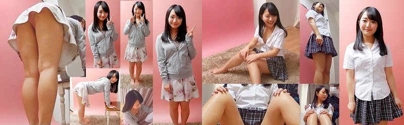 Amateur panchira in home individual photo session vol.013 Summer girls uniform model Amateur school girls model Aki-chan:SampleImage