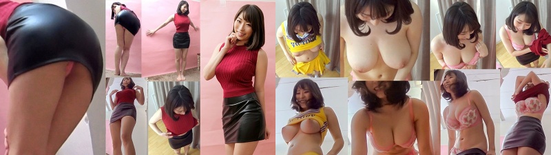 业余パンチラ in 自宅で個人撮影会 vol.026 黄色チア☆Iカップ巨乳 のぞみちゃん:SampleImage