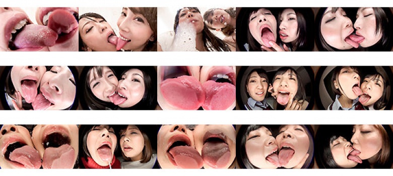 Virtual saliva lesbian kiss with dirty talk slut:SampleImage