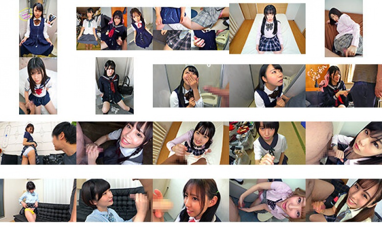 Handjob recruitment activity: 15 girls whose uniforms are covered in thick sperm:SampleImage